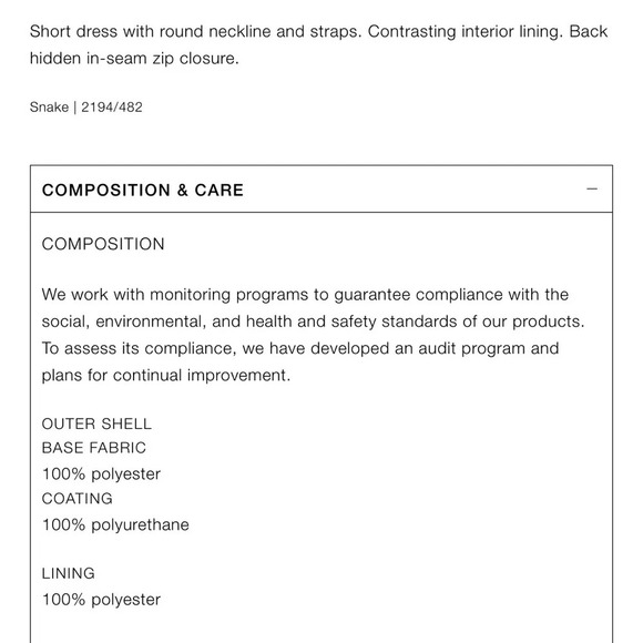 ZARA SNAKESKIN PRINT FAUX LEATHER DRESS - Picture 5 of 5